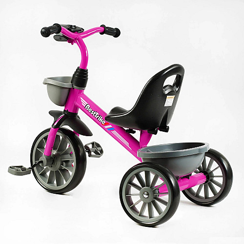 Детский велосипед трехколесный Best Trike 26/20 см 2 корзины Pink (147571)