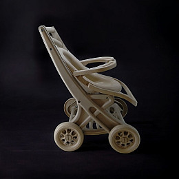Коляска для ляльок з шезлонгом еко серія Doloni (0122/02eco)