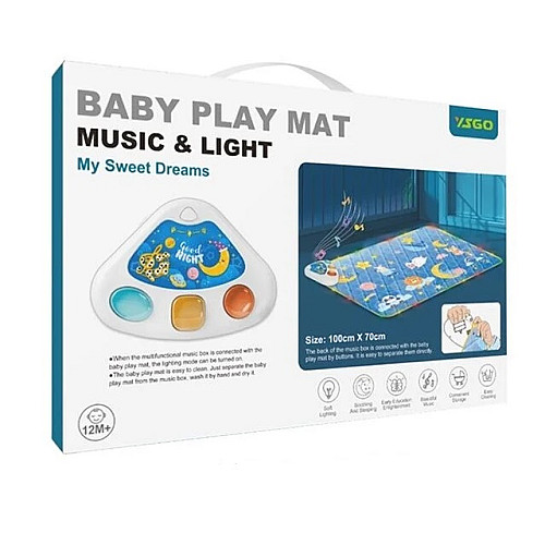 Игровой музыкальный коврик YSGO Baby Play Mat 100 х 1 х 70 см Multicolor (150134)