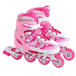 Роликові ковзани Best Roller 34-37 21.5-24 см Рожеві (151225)