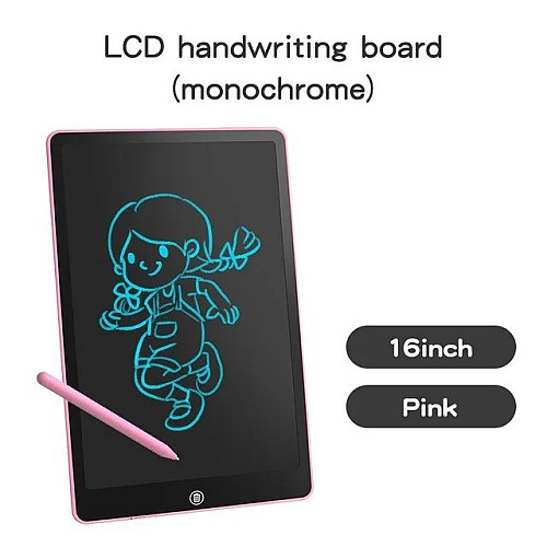 Графічний планшет для малювання Psheko Writing Tablet 16" Рожевий (FR050643)