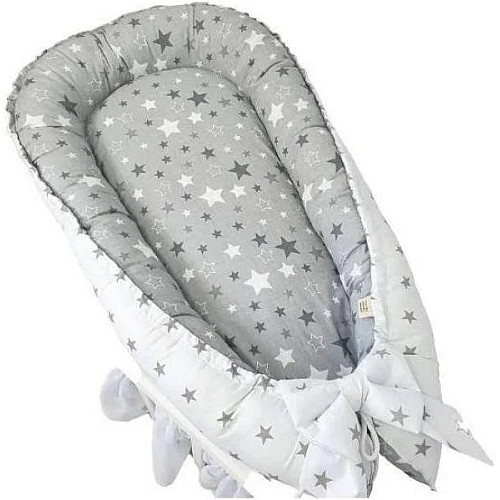 Подушка для младенцев RIAS NJ-0010 с сеткой 70x30см White-Grey
