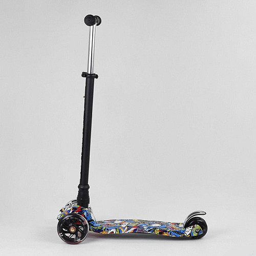 Трехколесный самокат Best Scooter Skyper Maxi колеса с подсветкой PU 120 мм Мультиколор