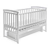 Кроватка деревянная без ящика Наталка Трансформер 120 х 60 см White (149618)