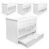 Кроватка деревянная с ящиком Наталка Тучка 120 х 60 см White (149632)