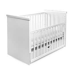 Кроватка деревянная с ящиком Наталка Тучка 120 х 60 см White (149632)