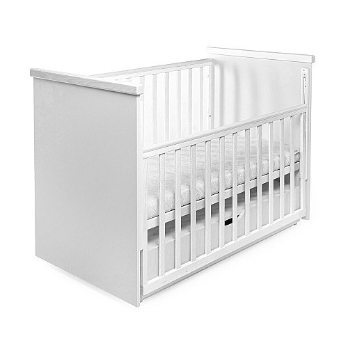 Кроватка деревянная с ящиком Наталка Тучка 120 х 60 см White (149632)