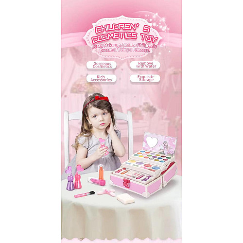 Набір дитячої декоративної косметики "Чарівний чемоданчик" JC Toys для макіяжу та манікюру (AUAU02)
