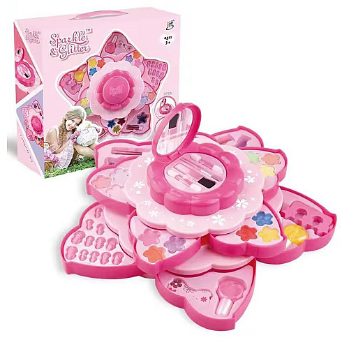 Набір дитячої декоративної косметики JC Toys для макіяжу та манікюру багаторівнева палітра тіней блискітки (AUAU08)