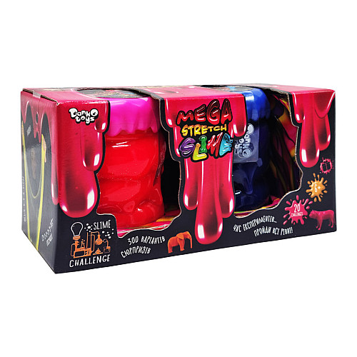 Вязкая масса Mega Stretch Slime Danko Toys SLM-11-02U 2 банки Вид 4
