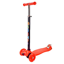Самокат детский 3-х колесный Scooter Maxi SC2401 светящиеся колеса оранжевый
