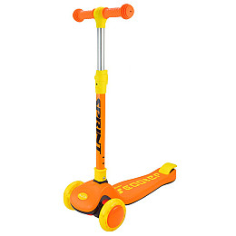 Самокат детский 3-х колесный Scooter SC2421 светящиеся колеса оранжевый