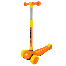 Самокат детский 3-х колесный Mini Scooter SC2420 светящиеся колеса оранжевый