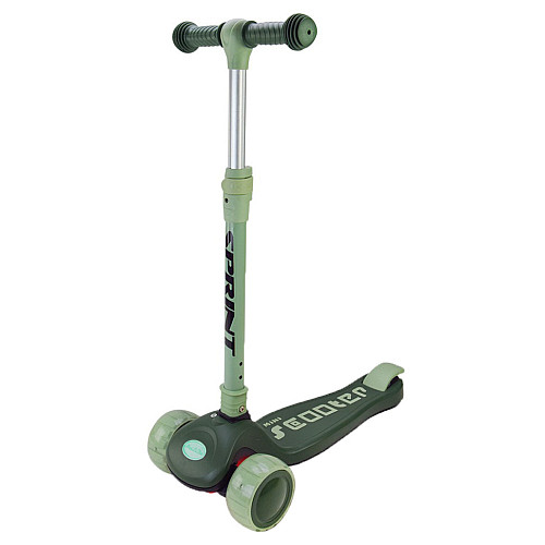 Самокат детский 3-х колесный Mini Scooter SC2420 светящиеся колеса зеленый