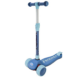 Самокат детский 3-х колесный Mini Scooter SC2420 светящиеся колеса синий