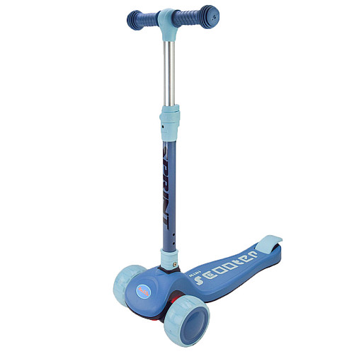 Самокат детский 3-х колесный Mini Scooter SC2420 светящиеся колеса синий
