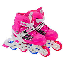 Детские ролики Bambi RL2406 светящиеся колеса розовый L (39-42)