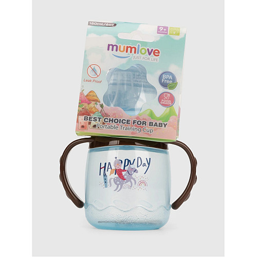 Поильник с силиконовым носиком Mega Zayka MGZ-0314 (Blue) 180 мл