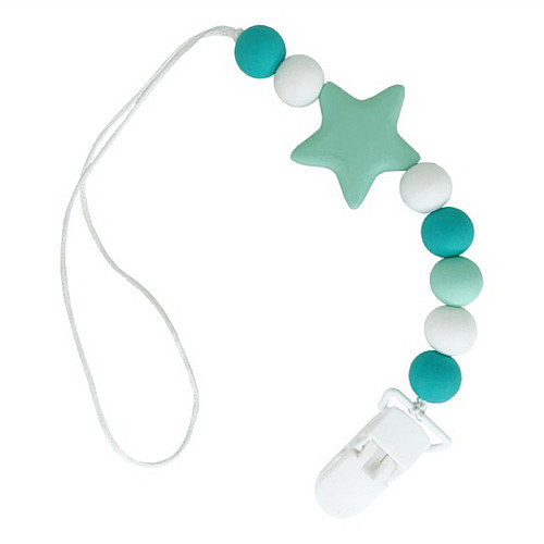 Цепочка для пустышки Звезда Mega Zayka MGZ-0512 (Turquoise) силиконовая