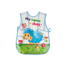 Слюнявчик клеёнчатый на завязках Mega Zayka MGZ-0607 (Blue)