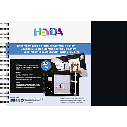Альбом для скрапбукинга 24 x 34 см чорний з чорними аркушами Heyda 206186989