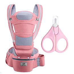 Хипсит Baby Carrier 6 в 1 и маникюрные ножницы Розовый (v-11912)