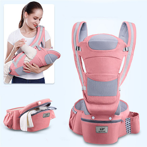 Хипсит Baby Carrier 6 в 1 і манікюрні ножиці Рожевий (v-11912)