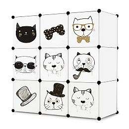 Модульный шкаф-органайзер для детских игрушек LEOBERT Kids 37х110х110 см Белый