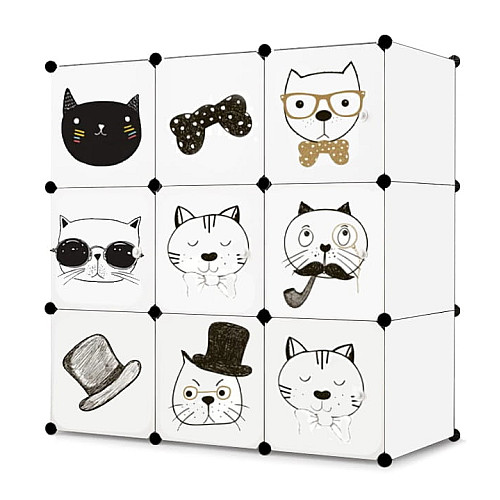 Модульный шкаф-органайзер для детских игрушек LEOBERT Kids 37х110х110 см Белый