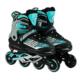 Роликовые коньки Best Roller 38-41 24-26 см Black and Turquoise (151206)