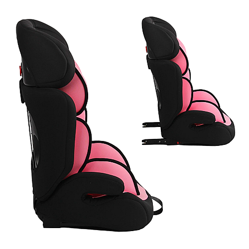 Дитяче автокрісло універсальне Joy ISOFIX 1/2/3 9-36 кг Рожевий і чорний (156751)