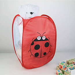 Корзина для іграшок UKC Baby Play 30х47 см Божа Коровка Червоний