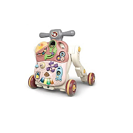 Детские ходунки-каталка Yufeng Walking Car 53х39х49 см Розово-белый (154599)