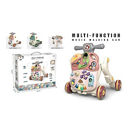 Детские ходунки-каталка Yufeng Walking Car 53х39х49 см Розово-белый (154599)