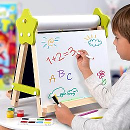 Мольберт дитячий настільний Lumik Двосторонній для творчості та навчання 5в1 Білий (LMA5N)