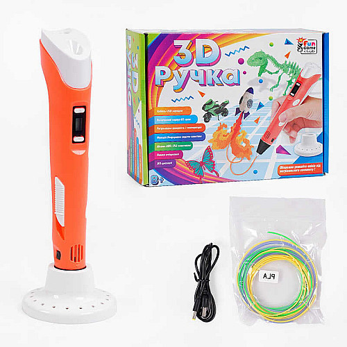 Дитяча 3D ручка 4FUN Game Club USB Оранжева (154152)
