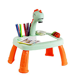 Детский столик с проектором JimaToys Динозаврик 42 х 29 х 43 см Green and orange (121985)