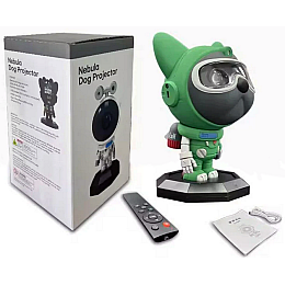 Ночник звездного неба Космическая собака Nebula Dog Projector с пультом Green