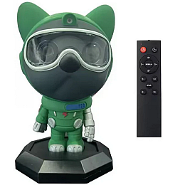 Ночник звездного неба Космическая собака Nebula Dog Projector с пультом Green