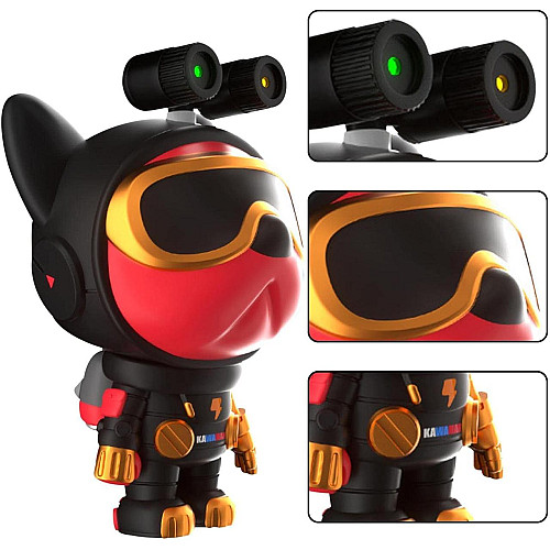 Ночник звездного неба Космическая собака Space Robot Dog с пультом Red