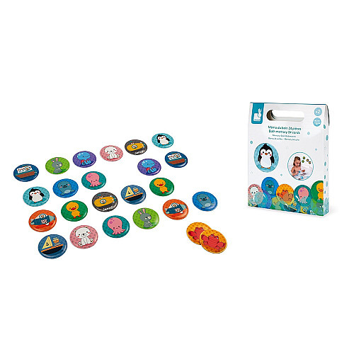 Игра для купания Janod Мемо игрушки для ванной 24 элемента