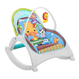 Шезлонг з погремушками Fitch Baby 60х50х70 см Різнокольоровий (157129)