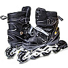Роликовые коньки детские раздвижные 29-33 Superpower Black PU Черный