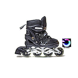 Роликові ковзани дитячі розсувні 29-33 Superpower Black PU Чорний