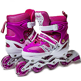 Раздвижные роликовые коньки для подростка 38-42 Superpower Pink Разноцветный