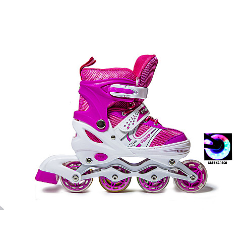 Раздвижные роликовые коньки для подростка 38-42 Superpower Pink Разноцветный