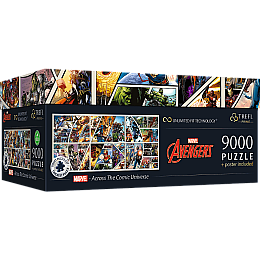 Пазлы Trefl Мстители Marvel 9000 элементов серии Безграничная коллекция 199х93 см Разноцветный 81023