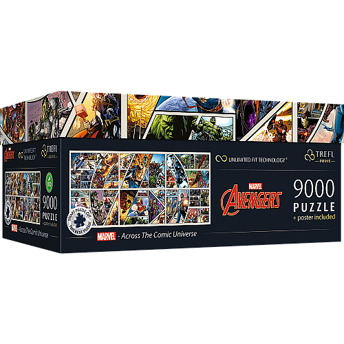 Пазлы Trefl Мстители Marvel 9000 элементов серии Безграничная коллекция 199х93 см Разноцветный 81023