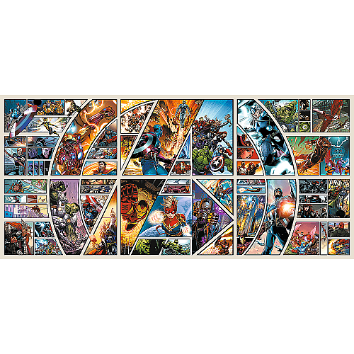 Пазлы Trefl Мстители Marvel 9000 элементов серии Безграничная коллекция 199х93 см Разноцветный 81023