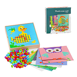 Мозаїка Yufeng Mushroom nail 9 карт Різнокольоровий (128257)